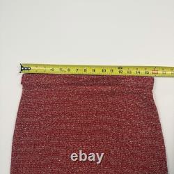 Collection St John Ensemble 2 Pièces Jupe en Tweed Boucle Rouge Veste en Suède Dorée Taille 4