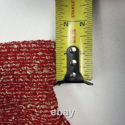 Collection St John Ensemble 2 Pièces Jupe en Tweed Boucle Rouge Veste en Suède Dorée Taille 4