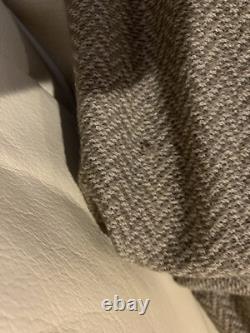 Collection St John Ensemble 2 pièces Veste en tricot chevron taupe et jupe, Taille 12