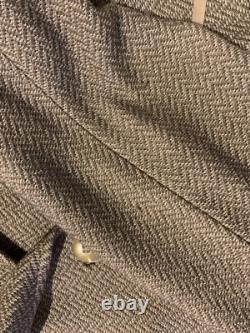 Collection St John Ensemble 2 pièces Veste en tricot chevron taupe et jupe, Taille 12