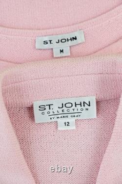 Collection St. John Ensemble 2 pièces Veste et Haut Santana en Rose Clair taille 12/M Collection St. John Ensemble 2 pièces Veste et Haut Santana en Rose Clair taille 12/M