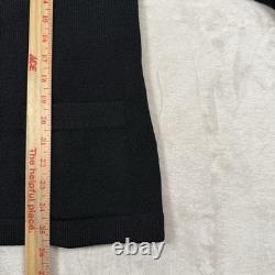 Collection St John Ensemble Noir Santana Tricot Jupe & Veste Taille 2 Or