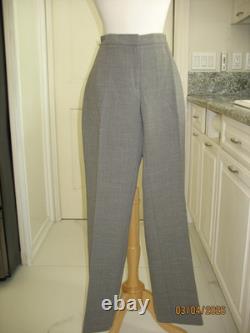 Collection St. John Ensemble veste et pantalon en laine 100 % gris à nouer soi-même taille 6