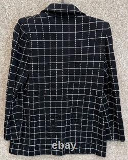 Collection St. John Femme Cardigan à carreaux 4 avec Jupe 6 Ensemble de tricot USA