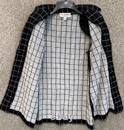 Collection St. John Femme Cardigan à carreaux 4 avec Jupe 6 Ensemble de tricot USA