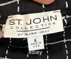 Collection St. John Femme Cardigan à carreaux 4 avec Jupe 6 Ensemble de tricot USA