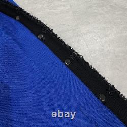 Collection St. John Marie Gray Femmes 6 Ensemble Tricot Frangé Bleu Veste Cardigan