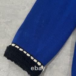 Collection St. John Marie Gray Femmes 6 Ensemble Tricot Frangé Bleu Veste Cardigan