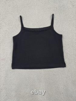 Collection St. John Noir Ensemble Tricot Santana 2 pièces Pantalons à jambes larges Taille 4 Débardeur Taille Médium