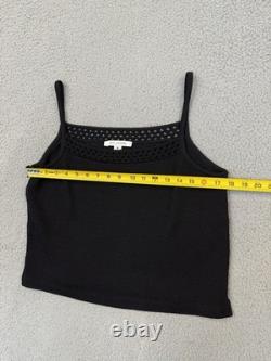Collection St. John Noir Ensemble Tricot Santana 2 pièces Pantalons à jambes larges Taille 4 Débardeur Taille Médium