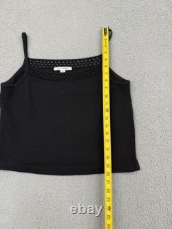 Collection St. John Noir Ensemble Tricot Santana 2 pièces Pantalons à jambes larges Taille 4 Débardeur Taille Médium
