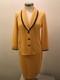 Collection St. John Santana Tricot Femme Ensemble 2 Pièces Veste Jaune Et Jupe