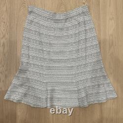 Collection St John USA Ensemble Tricot Beige Tan 2 pièces Chemise & Jupe Taille 16/12