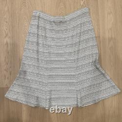 Collection St John USA Ensemble Tricot Beige Tan 2 pièces Chemise & Jupe Taille 16/12