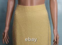 Collection St John Veste Jupe Jaune Blanche Taille M L 8 10 Boutons Poches