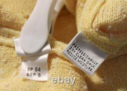Collection St John Veste Jupe Jaune Blanche Taille M L 8 10 Boutons Poches