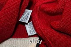 Collection St. John Veste Tricot Rouge Jupe Taille L 12 10 Ensemble 2 pièces Bordure Blanche Noire