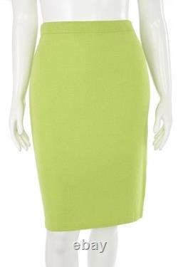 Collection St. John ensemble jupe 2 pièces taille 8/S vert vif/veste et jupe noire