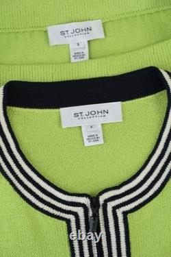 Collection St. John ensemble jupe 2 pièces taille 8/S vert vif/veste et jupe noire