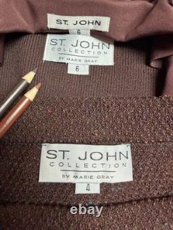 Collection St John par Marie Gray Ensemble jupe taille 6 deux pièces avec pièces bonus
