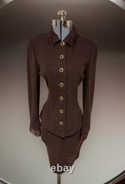 Collection St John par Marie Gray Ensemble jupe taille 6 deux pièces avec pièces bonus