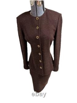 Collection St John par Marie Gray Ensemble jupe taille 6 deux pièces avec pièces bonus