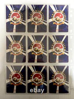 Collection complète de cartes Pokémon Set de Base 102 cartes WOTC 1996 Japonais