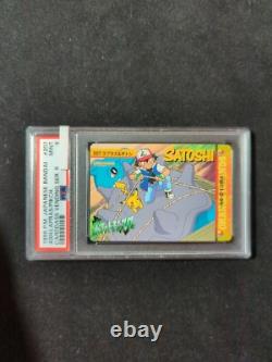 Collection d'anime Pokemon Bandai Carddass japonaise #207 Ash Lapras Pikachu PSA 9