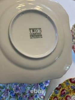 Collection de Plates en Chintz Two's Company - Ensemble Mur ou Service de 6