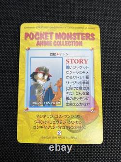 Collection de cartes Anime Carddass Pokémon Pikachu Snorlax 290 291 292 293 Japonaises