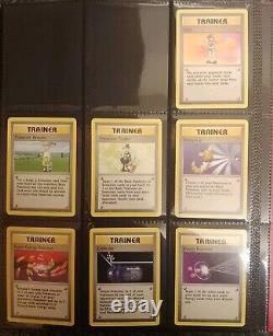 Collection de cartes Pokémon de la série de base Ex/Nm Charizard et deux PSA 8 Holos presque complètes (94/102)