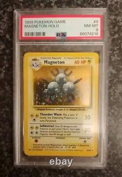 Collection de cartes Pokémon de la série de base Ex/Nm Charizard et deux PSA 8 Holos presque complètes (94/102)