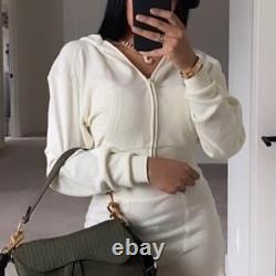 Collection de gaufres SKIMS crème blanche ensemble à capuche zippé et joggers XXS Collection de gaufres SKIMS crème blanche ensemble à capuche zippé et joggers XXS