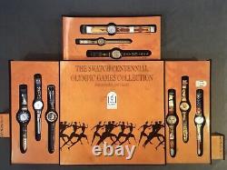 Collection de montres Swatch des Jeux Olympiques Centenaire 1996 - Ensemble de 9 montres