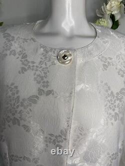 Collection de robes de mariée formelles pour femmes John Meyer costume blanc en brocart taille 8 NEUF