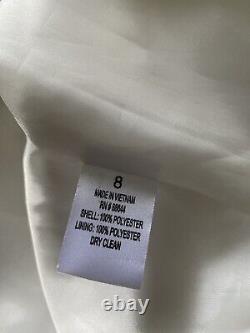 Collection de robes de mariée formelles pour femmes John Meyer costume blanc en brocart taille 8 NEUF
