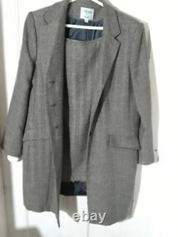Collections pour LeSuit Veste mi-longue en noir et blanc à chevrons en 2 pièces avec