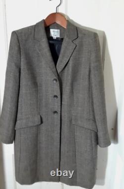 Collections pour LeSuit Veste mi-longue en noir et blanc à chevrons en 2 pièces avec