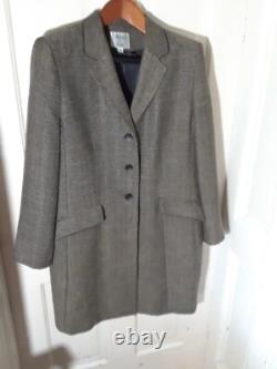 Collections pour LeSuit Veste mi-longue en noir et blanc à chevrons en 2 pièces avec