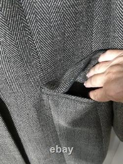 Collections pour LeSuit Veste mi-longue en noir et blanc à chevrons en 2 pièces avec