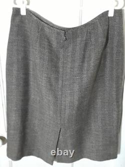 Collections pour LeSuit Veste mi-longue en noir et blanc à chevrons en 2 pièces avec