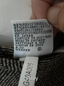 Collections pour LeSuit Veste mi-longue en noir et blanc à chevrons en 2 pièces avec