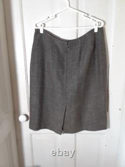 Collections pour LeSuit Veste mi-longue en noir et blanc à chevrons en 2 pièces avec