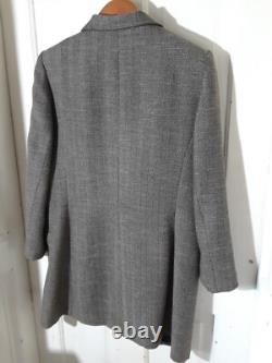 Collections pour LeSuit Veste mi-longue en noir et blanc à chevrons en 2 pièces avec