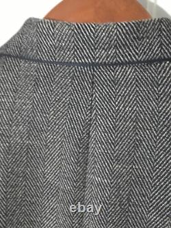 Collections pour LeSuit Veste mi-longue en noir et blanc à chevrons en 2 pièces avec