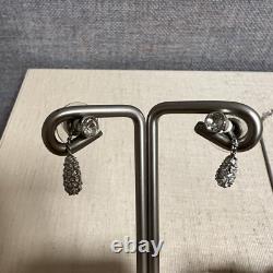 Collier et boucle d'oreilles pendantes en cristal Swarovski en forme de goutte double