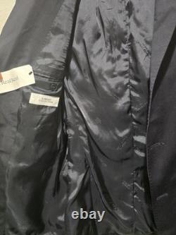 Costume Versace Collection 40R W34 100 % laine noir uni 2 pièces avec cravate Giorgio Armani