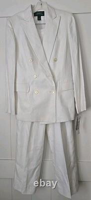 Costume en lin blanc Ralph Lauren taille 4 NEUF avec ÉTIQUETTES Ensemble deux pièces