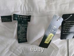 Costume en lin blanc Ralph Lauren taille 4 NEUF avec ÉTIQUETTES Ensemble deux pièces
