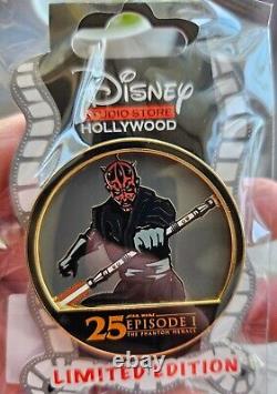 DSSH Star Wars épisode 1 La Menace Fantôme DARTH MAUL 25e Ann Deux Ensemble de Pins LE